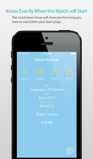 Tampa Bay Baseball Schedule Pro — News live commentary standings and more for your team