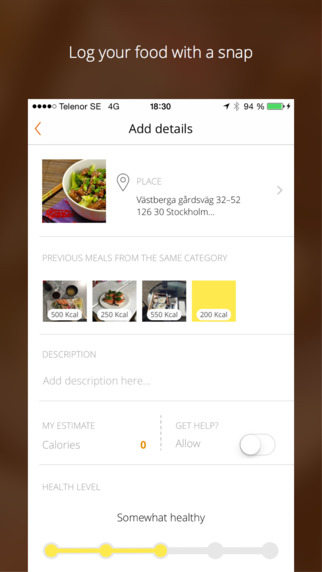 LogMyFood - Track your calories get healthy with photo logging