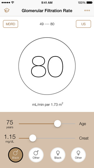 Glomerular Filtration Rate Calculator