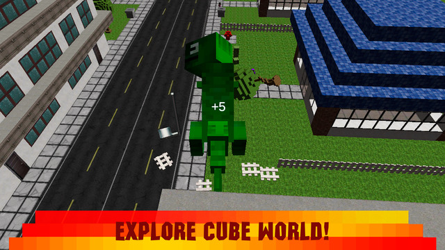 【免費遊戲App】Cube Dinosaur: Monster Mayhem 3D Full-APP點子