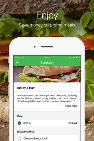 Subway Singapore Delivery screenshot 3