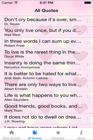 Love Quotes and Famous Saying : 365 Days screenshot 2
