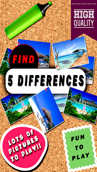 Spot it - Find the differences of five secret object between this two hd pictures hunter quiz free