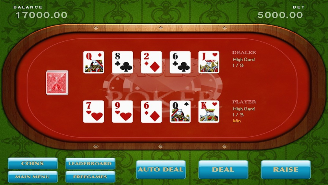 ace high or low in texas holdem