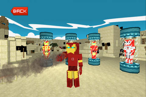Block Iron Robot 3D Model and Skins for minecraft screenshot 3