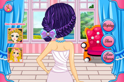Wedding Hairstyles - colorweddinggames screenshot 2