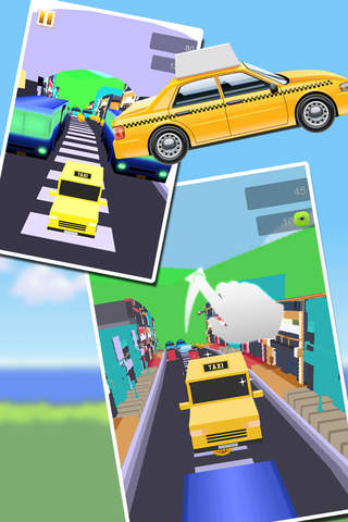 21 Blocky town Drive cars Dash Pro 3D screenshot 3
