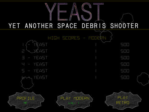 Yeast - Yet another Space Debris Shooter