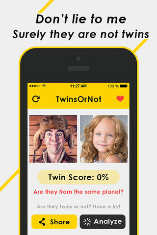 Twins Or Not - Take photos and assess how similar you are! screenshot 3