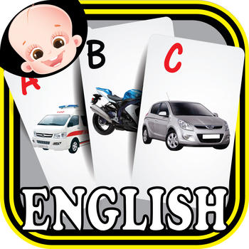 Kids Vehicles ABC Alphabets Flash Cards LOGO-APP點子