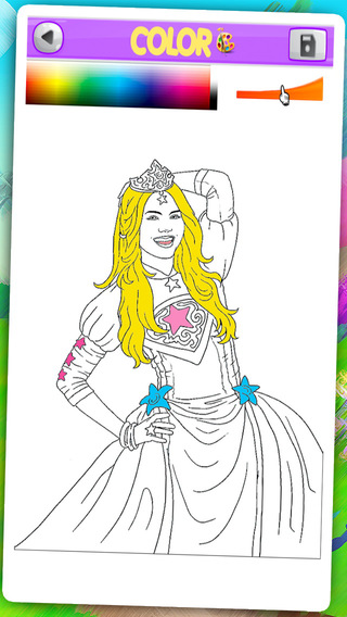 Princess Coloring Game - Change the Super Star to Princess and Fairies