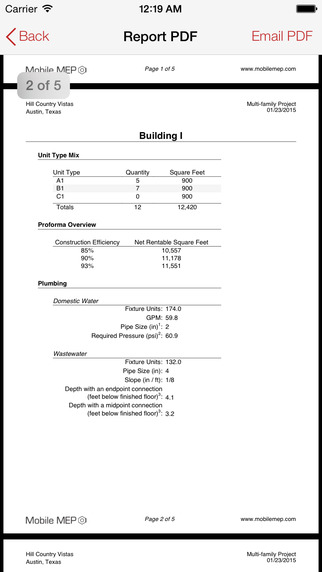 【免費商業App】Mobile MEP - utility load estimation reports for architects, developers, and construction teams-APP點子