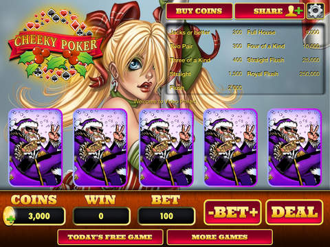 【免費遊戲App】Play Cheeky X'mas Video Poker PRO, Jacks Or Better & Las Vegas Casino Style Christmas Card Games for Free !-APP點子