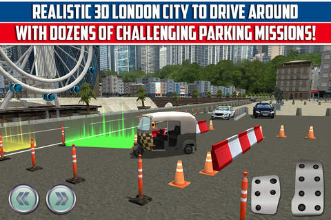 3D London Red Bus Parking Simulator Real Taxi Car Park Racing screenshot 4