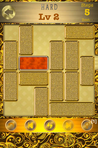 Unblock It Plus - Who can rescue the gold block and help it escape? screenshot 3