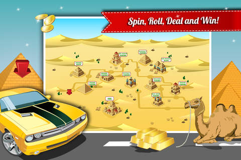 Pharaohs Land of Slots with Blackjack Bonus and Prize Wheel! screenshot 2
