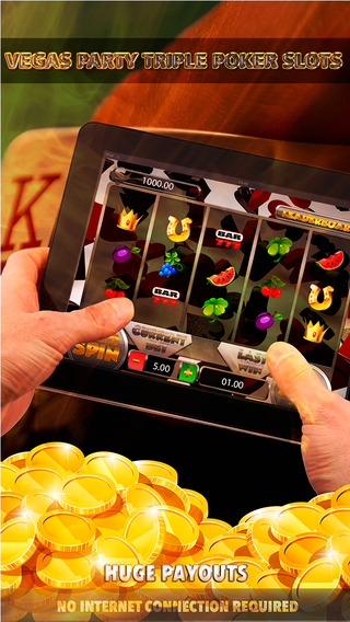 Vegas Party Triple Poker Slots - FREE Slot Game Casino Roulette