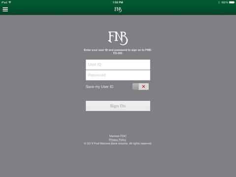 FNB2GO for iPad