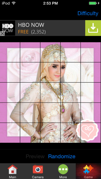 Hijab Bridal Wedding Gown Photo Montage Screenshot on iOS