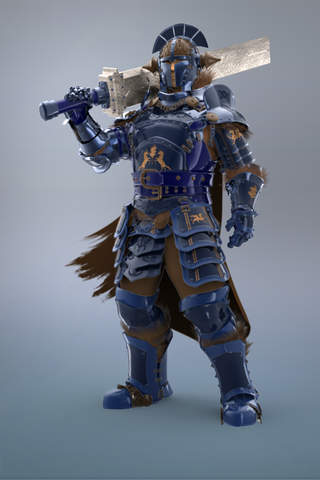 Figuromo Artist : Castle Gatekeeper Knight - Color Combine & Design your 3D Fantasy Figure Sculpture screenshot 3