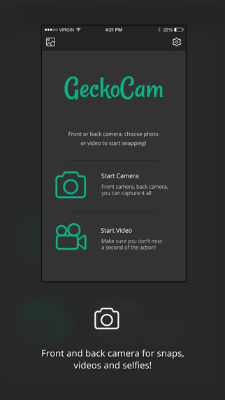 GeckoCam - Capture Video and Photos