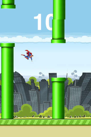 Flappy: Superman version screenshot 2