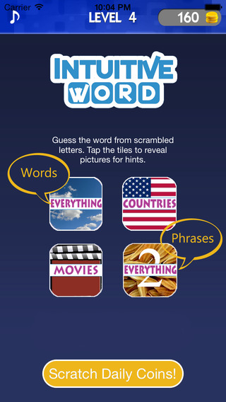 Intuitive Word: Guess idioms scramble close up pics and catch phrase puzzle