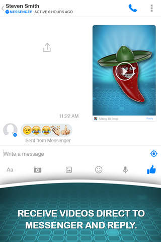 Talking 3D Emoji for Facebook Messenger - Helium Voice Changer Prank Dial Video Gif Creator screenshot 2