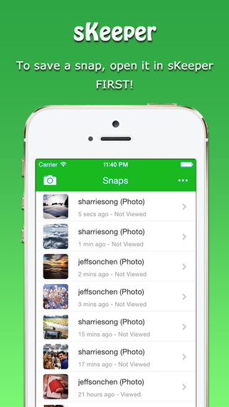 sKeeper - Save and Upload snaps photos and videos