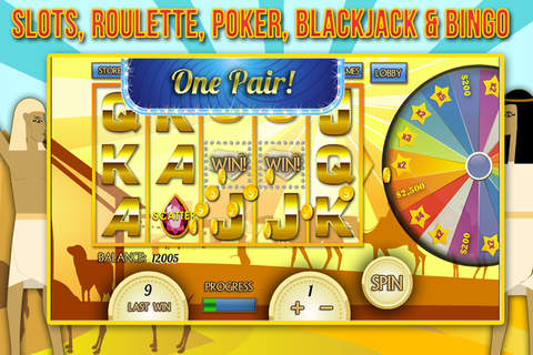 Egyptian Gold Casino with Rich Poker, Blackjack Bonanza, Slots Mania! screenshot 2