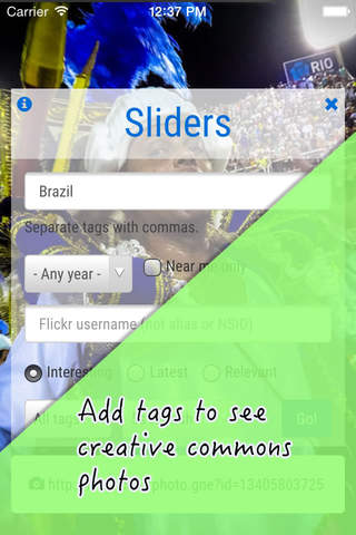 Sliders for Flickr screenshot 2