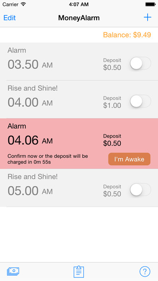 【免費生產應用App】MoneyAlarm - Alarm that costs if you don't wake up!-APP點子