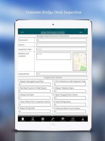 Bridge Inspection App for iPad screenshot 2