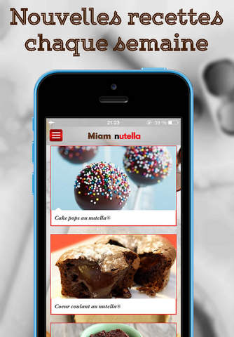 Miam : Nutella® (recettes) screenshot 2
