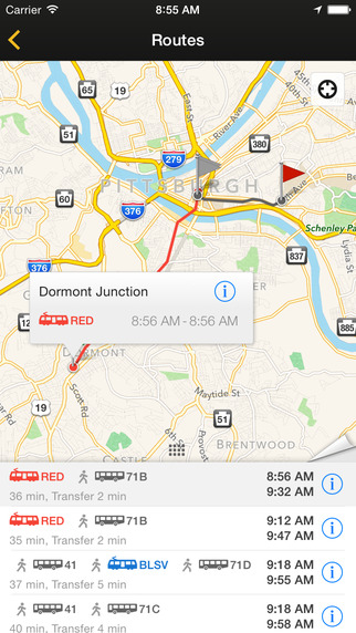 【免費旅遊App】ezRide Pittsburgh - Offline Public Transport Trip Planner-APP點子