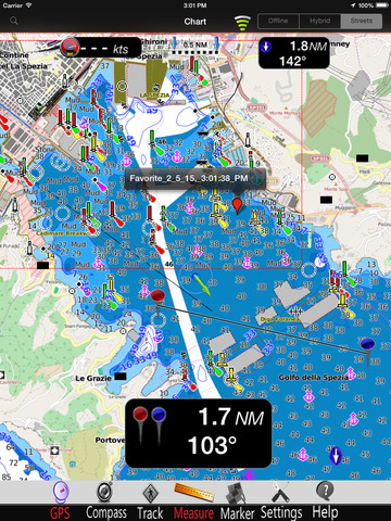 Ligurian Sea GPS Nautical charts pro