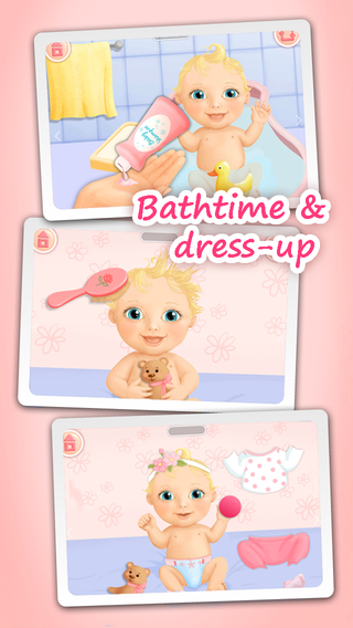 【免費遊戲App】Sweet Baby Girl Dream House, Bath Time, Dress Up, Baby Care and Birthday Party - Kids Game-APP點子