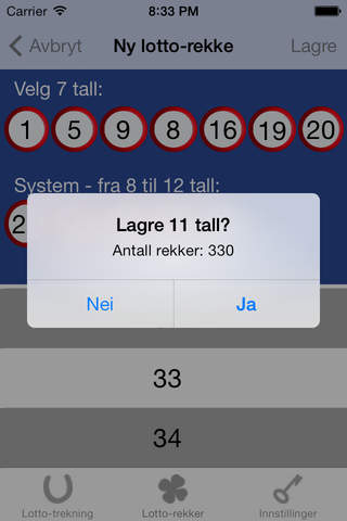 Lotto-trekning screenshot 4