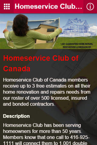 Homeservice Club of Canada screenshot 2