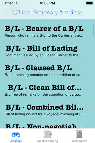 Shipping Terms Glossary & Quicking-Learning Flashcard: Latest facts sheet and definition with video illustrations screenshot 2