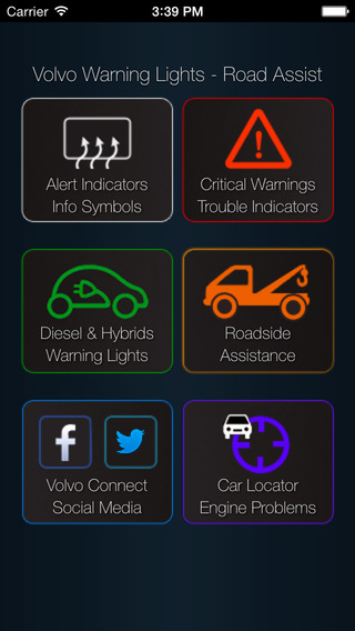 App for Volvo Cars - Volvo Warning Lights Road Assistance - Car Locator