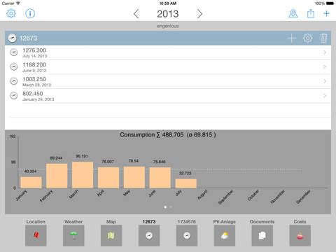 【免費生產應用App】Energy-costs and meter readings for iPad-APP點子