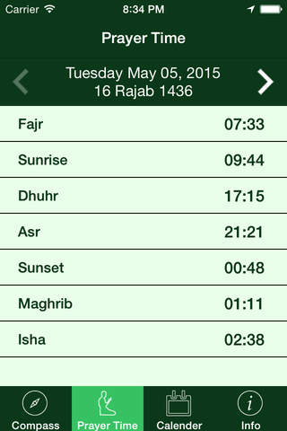 Muslim Prayer Times & Qibla screenshot 2