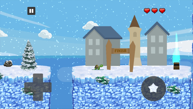 【免費遊戲App】Turtle on a Snowboard-APP點子