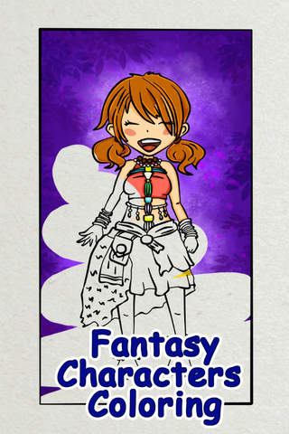 Fantasy Characters Coloring Pro screenshot 2