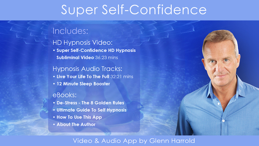 Super Self-Confidence Hypnosis Subliminal Affirmation HD Video App by Glenn Harrold