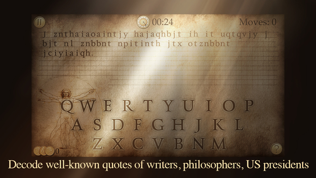 【免費遊戲App】Next Quote - What's the Quote? Break the code & solve cryptogram to acquire the wisdom!-APP點子