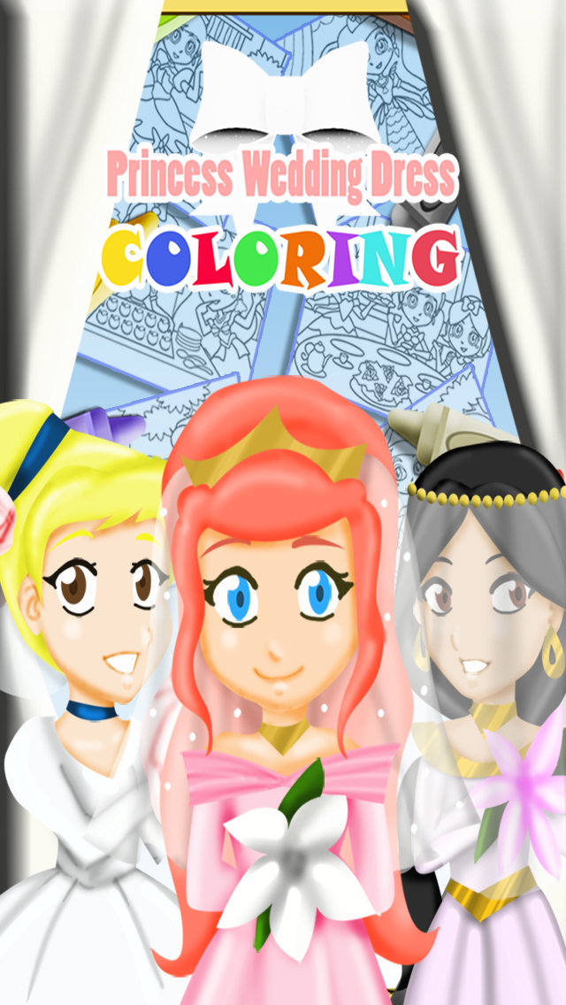 Princess Wedding Dress Coloring PRO - Magical Makeover Book