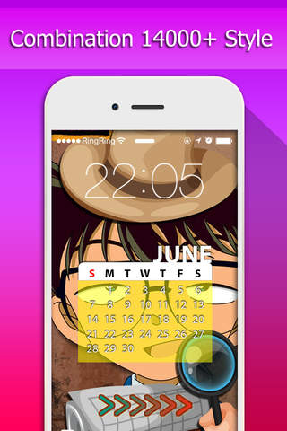 Lock Screen Anime Design The Detective Boy Wallpapers screenshot 2
