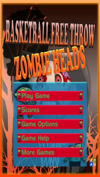 Basketball Free Throw: Cool Zombie Heads Pro